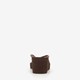 Dames teenslippers met sleehak bruin