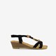Dames sandalen met lage sleehak