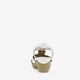 Dames sandalen met hak wit zilver