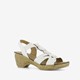 Blue Box dames sandalen met hak wit zilver