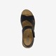 Dames sandalen met sleehak zwart