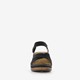 Dames sandalen met sleehak zwart