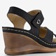 Dames sandalen met sleehak zwart