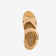 Dames sandalen met sleehak taupe