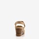 Dames sandalen met sleehak taupe