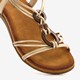 Dames sandalen met kralen goud