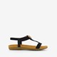 Gevlochten dames sandalen zwart