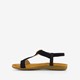 Gevlochten dames sandalen zwart