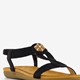 Gevlochten dames sandalen zwart