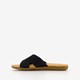 Dames slippers met glitter zwart