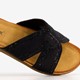 Dames slippers met glitter zwart