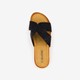 Dames slippers met glitter zwart
