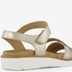 Leren dames sandalen wit goud