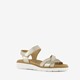 Hush Puppies leren dames sandalen wit goud