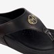 Dames teenslippers sleehak zwart