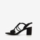Dames sandalen met hak zwart