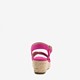 Espadrilles met sleehak fuchsia roze