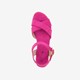Espadrilles met sleehak fuchsia roze