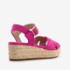 Espadrilles met sleehak fuchsia roze