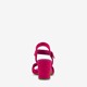 Dames sandalen met hak roze rood