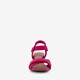 Dames sandalen met hak roze rood