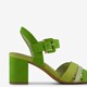 Dames sandalen met hak groen