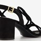Dames sandalen met hak zwart
