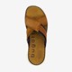 Leren slippers met leren voetbed cognac