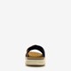 Leren slippers met leren voetbed cognac