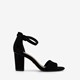 Dames sandalen met hak zwart