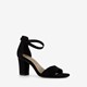 Dames sandalen met hak zwart