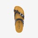 Dames bio slippers croco zwart