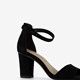 Dames sandalen met hak zwart