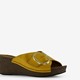 Leren dames sandalen geel
