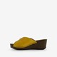 Leren dames sandalen geel