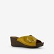 Leren dames sandalen geel