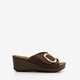 Leren dames sandalen bruin