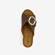 Leren dames sandalen bruin