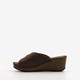 Leren dames sandalen bruin