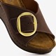 Leren dames sandalen bruin