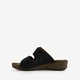 Leren dames sandalen zwart