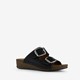 Hush Puppies leren dames sandalen zwart