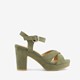 Dames sandalen met hak groen