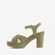 Dames sandalen met hak groen