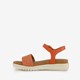 Dames sandalen oranje goud