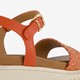 Dames sandalen oranje goud