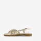 Metallic dames sandalen goud