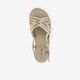 Metallic dames sandalen goud