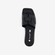 Leren dames slippers zwart