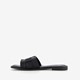 Leren dames slippers zwart